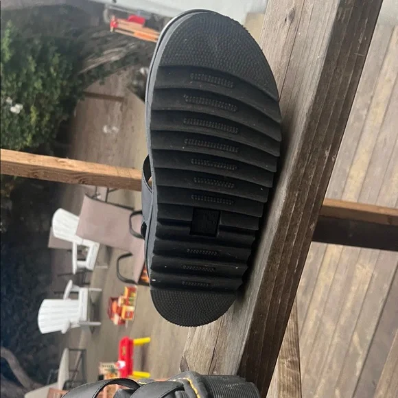 Dr. Martens Platform Sandals Francis Leather Strap Retro Women's 7. B & W - Picture 5 of 10